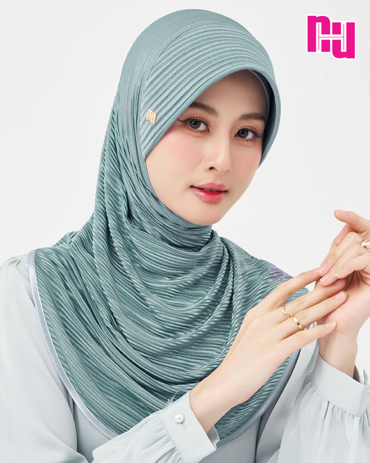 NUH PLEATED ผ้าคลุมสวมสำเร็จ – ทรงฟองน้ำ