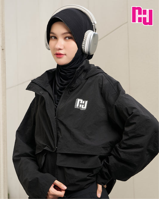 NUH SPORTSWEAR HOODED JACKET - เสื้อแจ็กเก็ตแบบมีฮู้ดสำหรับออกกำลังกาย