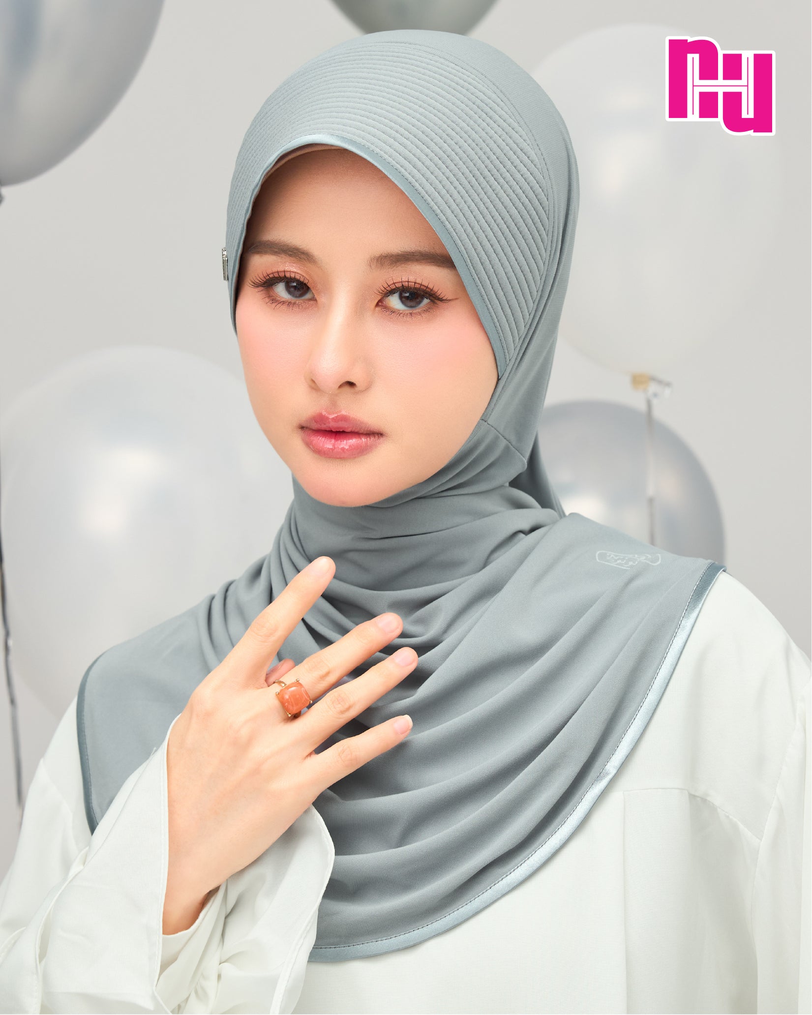 NUH CLASSIC Instant Hijab – Straight Sponge Style