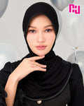 NUH CLASSIC (BLACK) - Classic ready-made hijab in black.