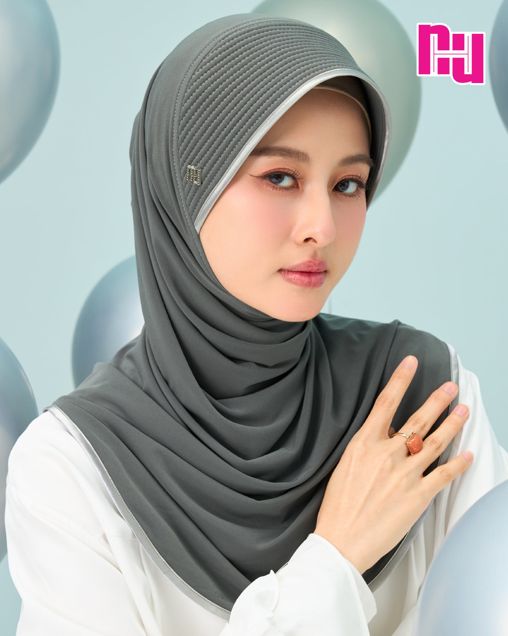NUH CLASSIC Instant Hijab – Straight Sponge Style