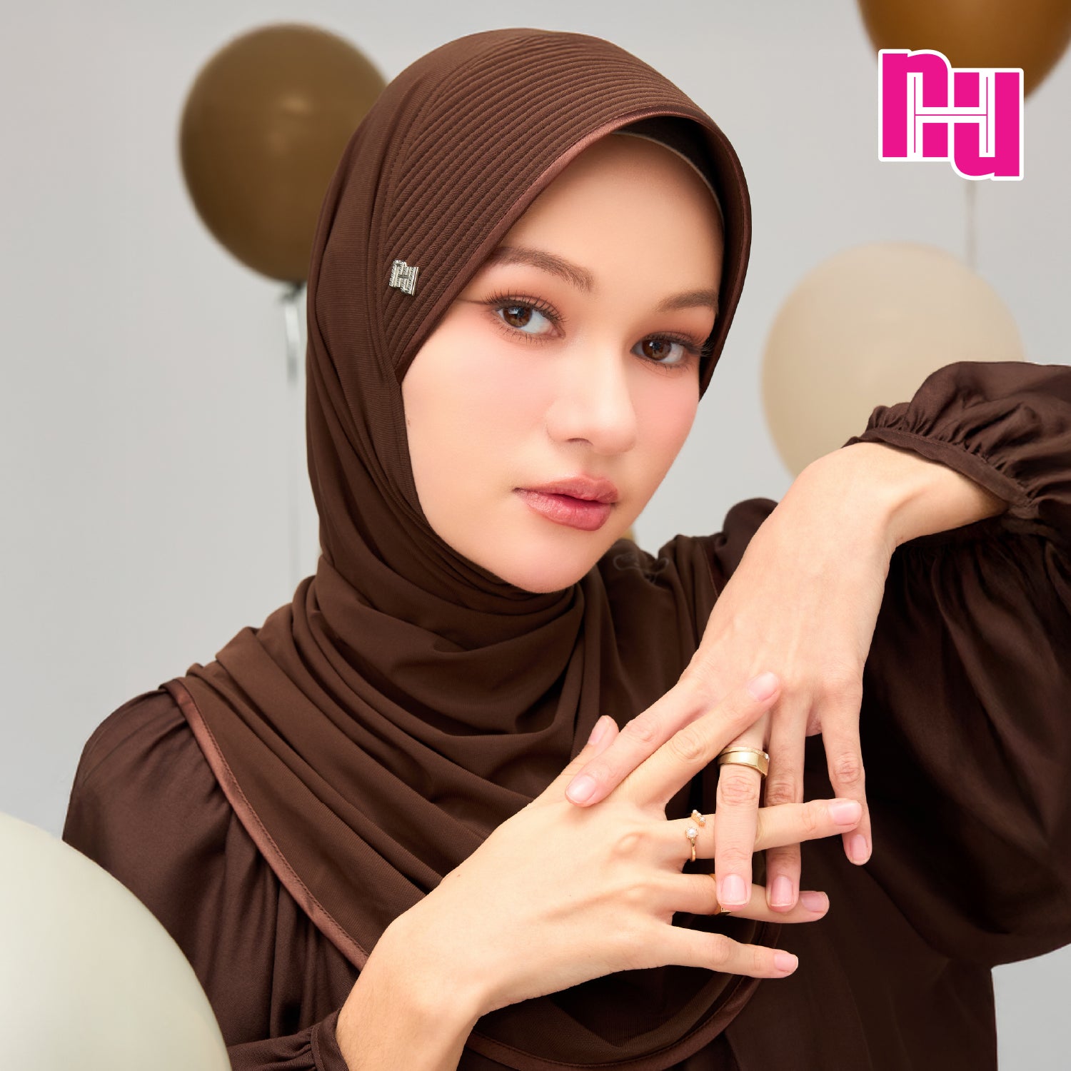 NUH CLASSIC Instant Hijab – Straight Sponge Style