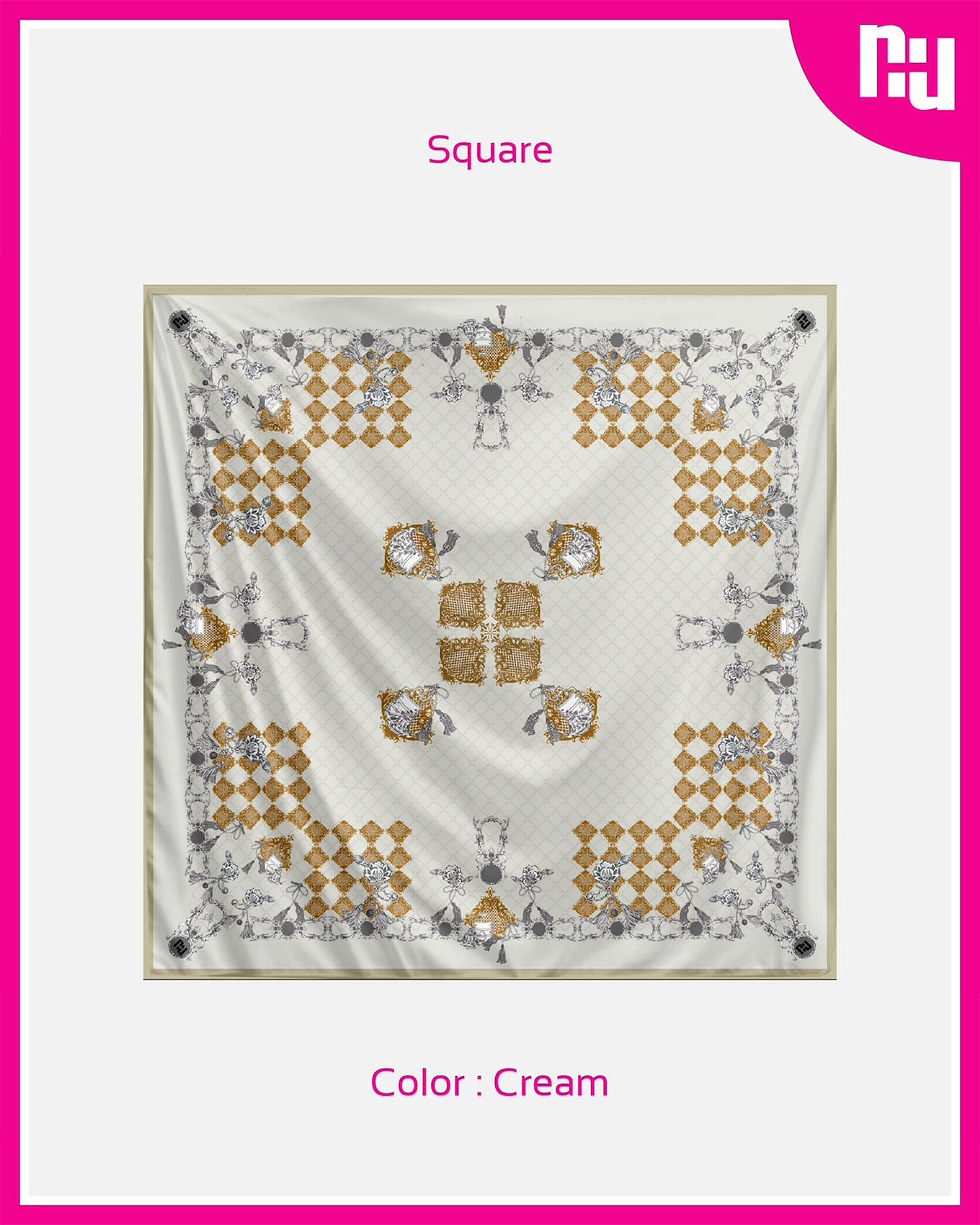 NUH RAYA Square Hijab Scarf for Women Muslim – ผ้าพันแบบสามเหลี่ยม