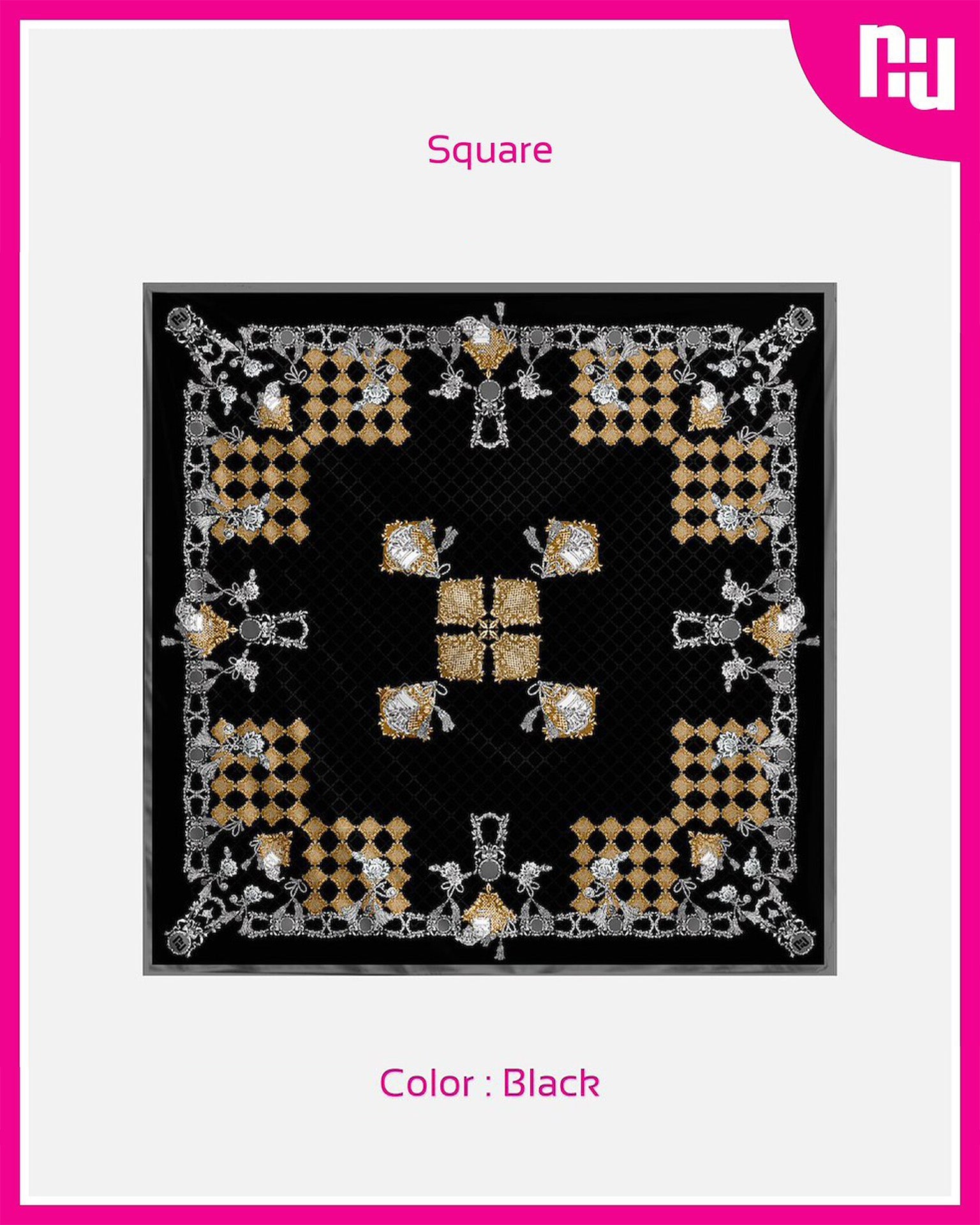 NUH RAYA Square Hijab Scarf for Women Muslim – ผ้าพันแบบสามเหลี่ยม
