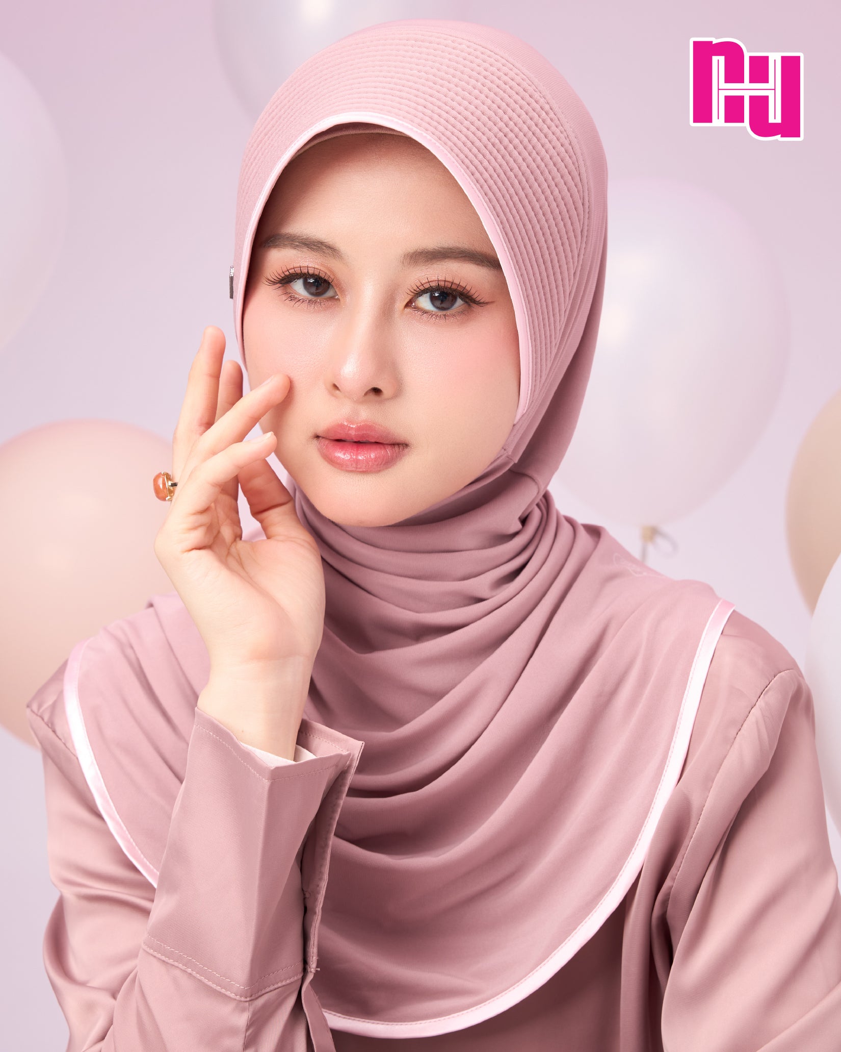 NUH CLASSIC Instant Hijab – Straight Sponge Style
