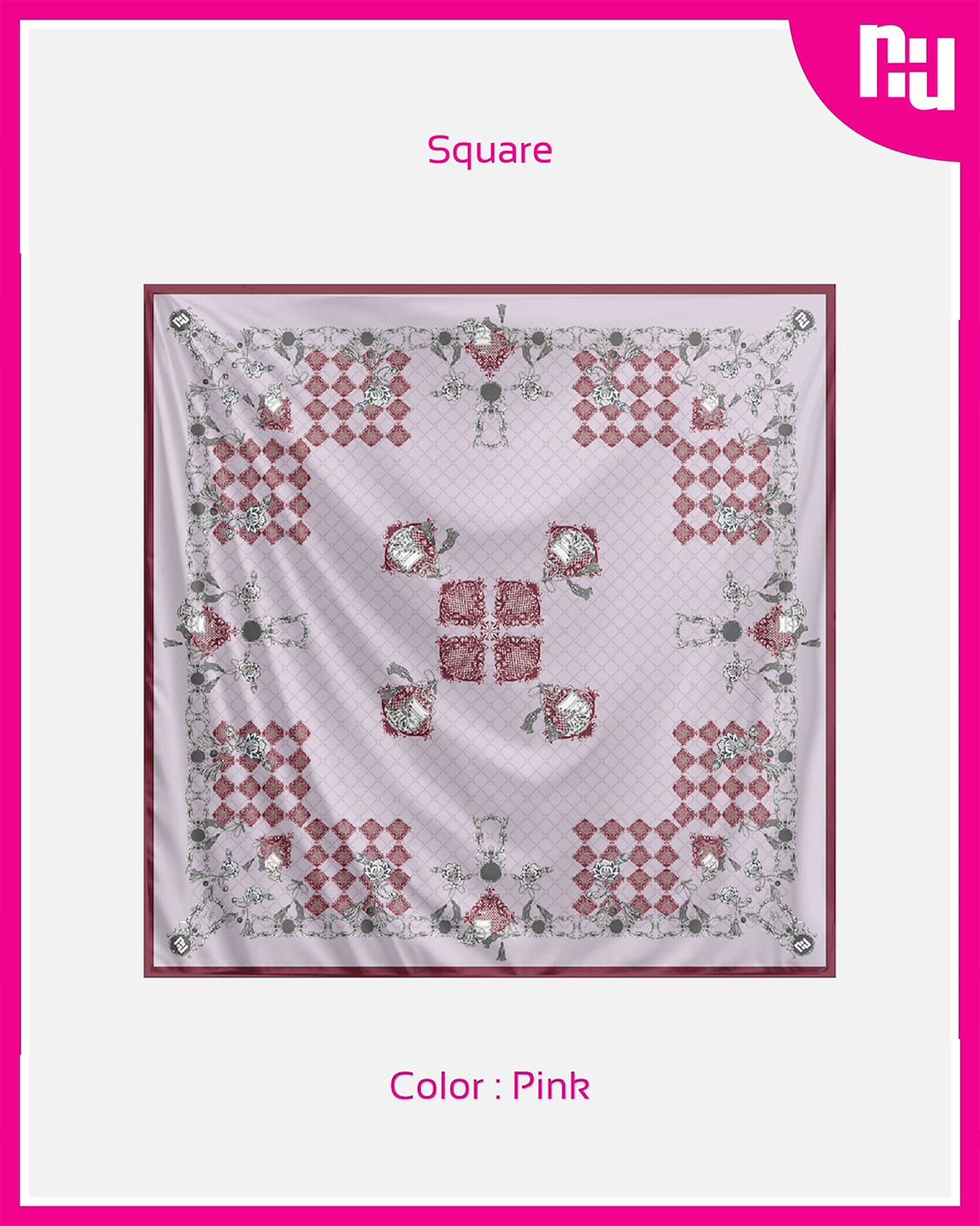 NUH RAYA Square Hijab Scarf for Women Muslim – ผ้าพันแบบสามเหลี่ยม