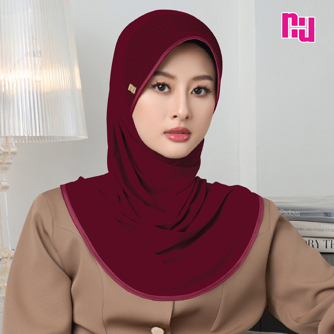 NUH CLASSIC Instant Hijab – Straight Sponge Style