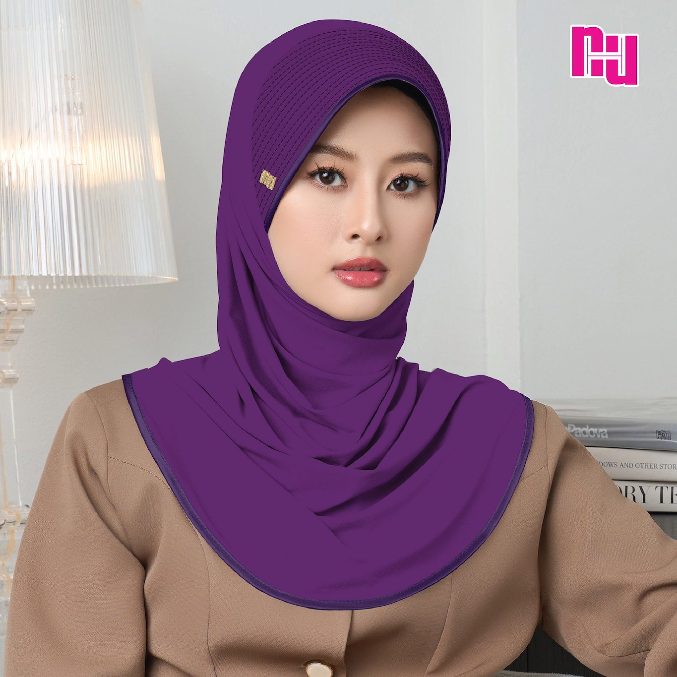NUH CLASSIC Instant Hijab – Straight Sponge Style