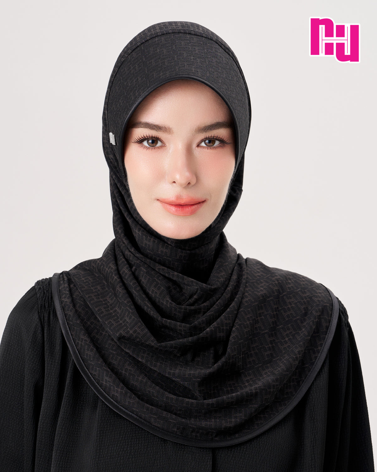 NUH MONOGRAM ECHO II - Elasticated Hard Cap Ready-to-Wear Head Covering