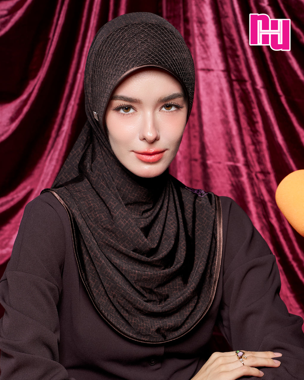 NUH MONOGRAM ECHO II - Elasticated Hard Cap Ready-to-Wear Head Covering