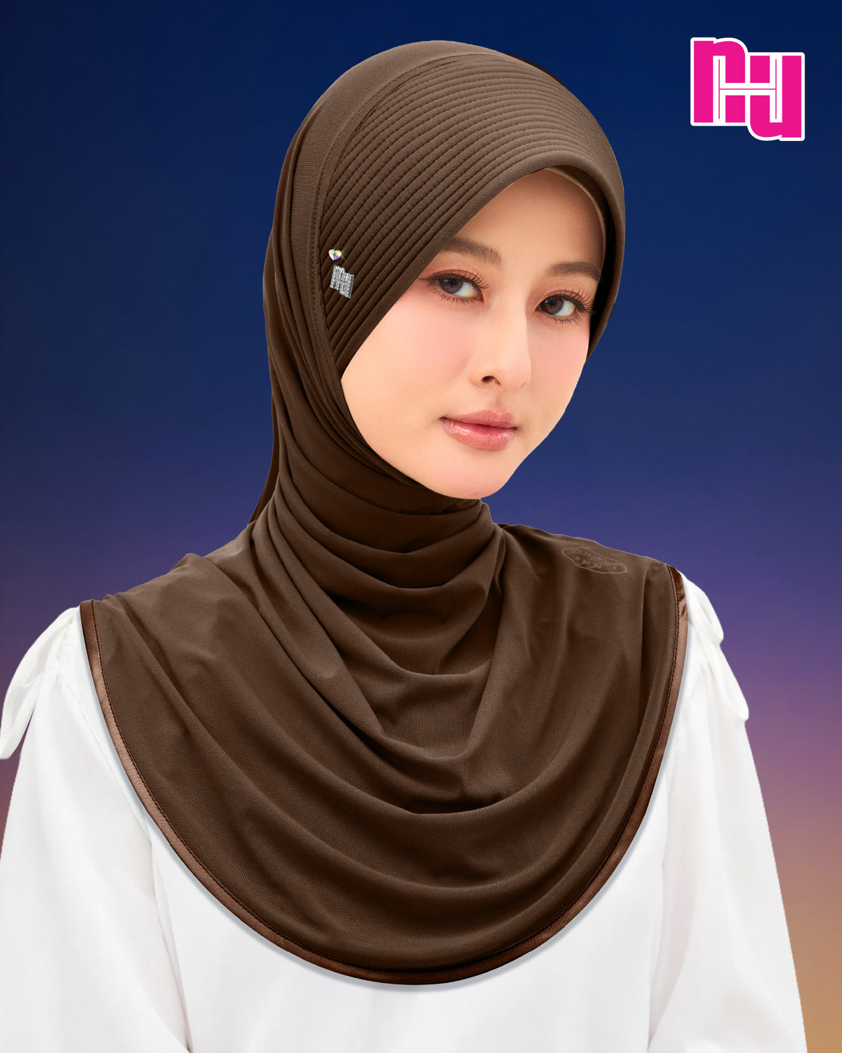 NUH CLASSIC CRYSTAL HEART - ผ้าคลุมสวมสำเร็จ