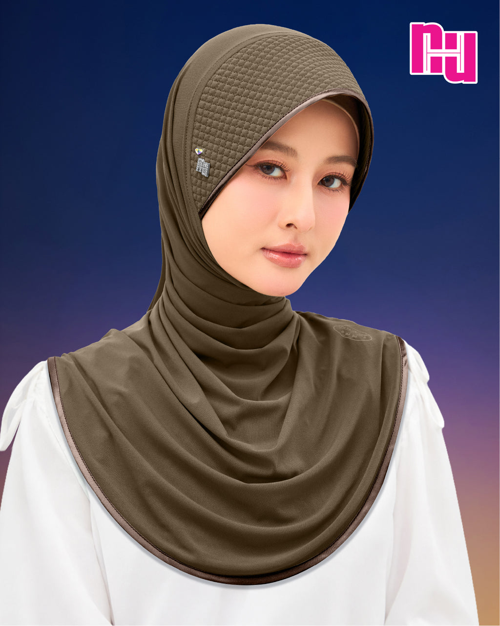NUH CLASSIC CRYSTAL HEART - ผ้าคลุมสวมสำเร็จ
