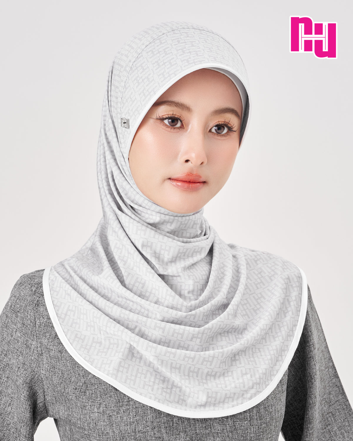 NUH MONOGRAM ECHO II - Elasticated Hard Cap Ready-to-Wear Head Covering