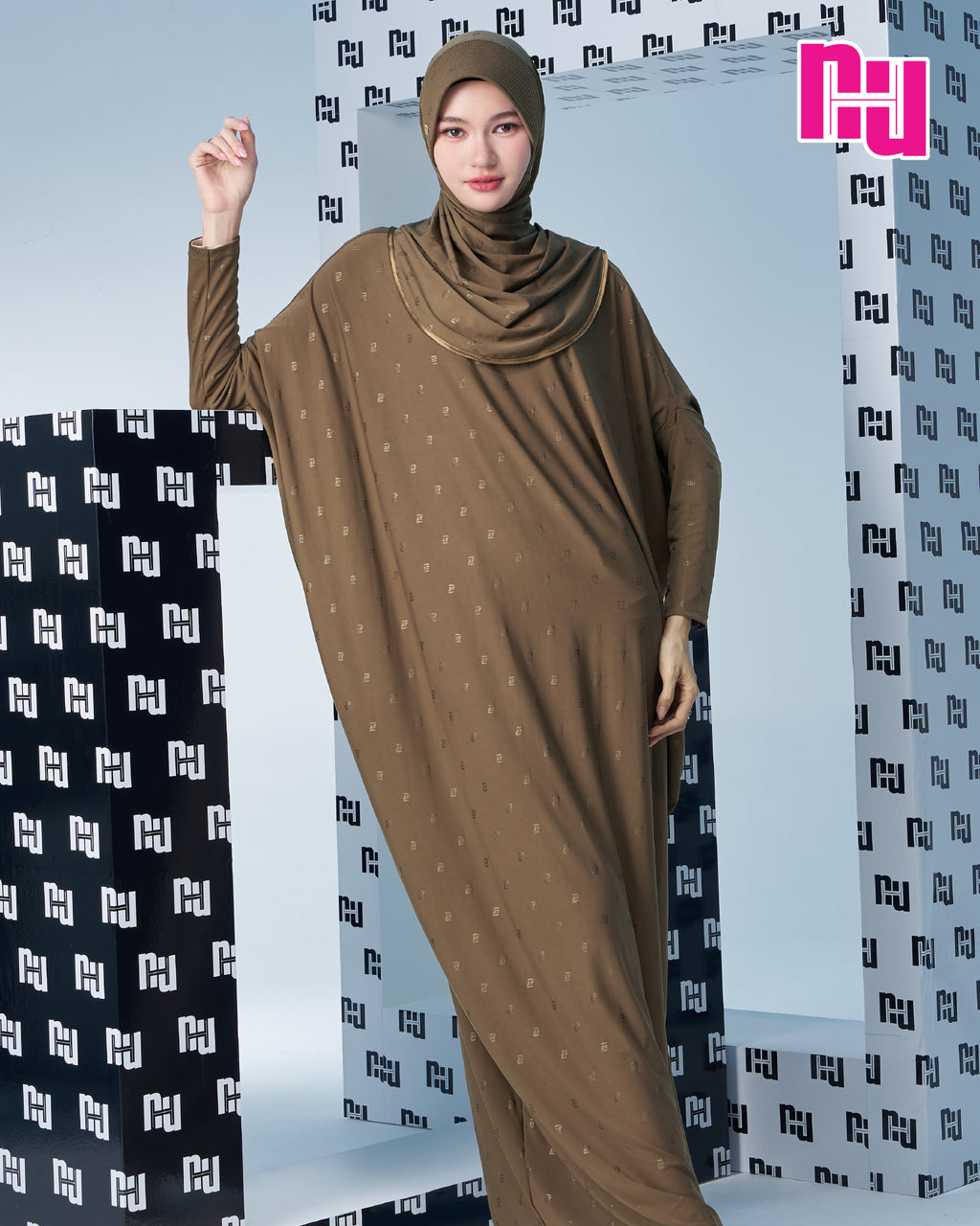 NUH BLACK KAFTAN DRESS - ชุดเดรสทรง KAFTAN