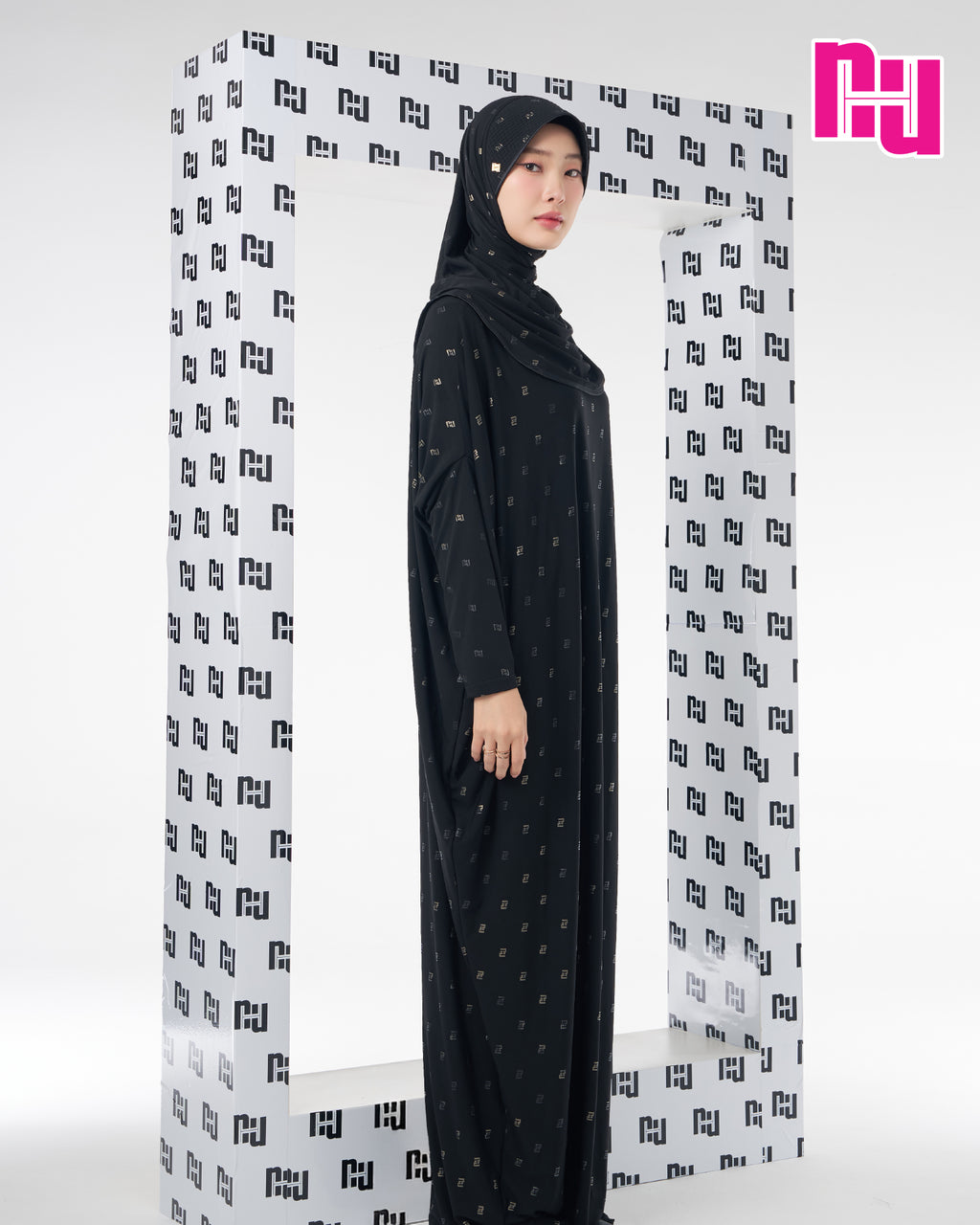 NUH BLACK KAFTAN DRESS - ชุดเดรสทรง KAFTAN