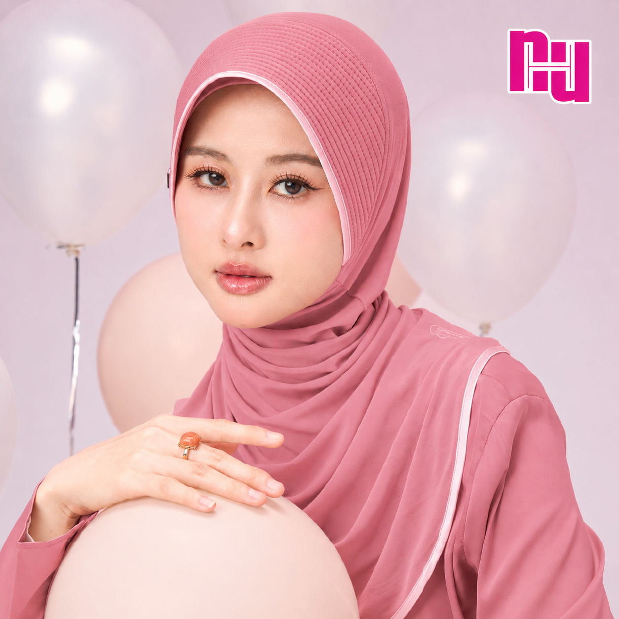 NUH CLASSIC Instant Hijab – Straight Sponge Style