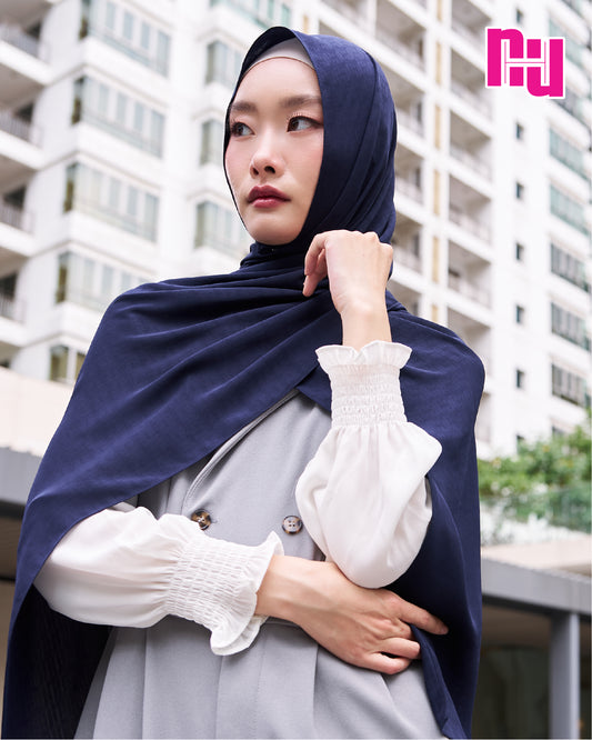 NUH MONOGRAM NOOR Long Hijab Scarf for Muslim Women – Long hijab scarf