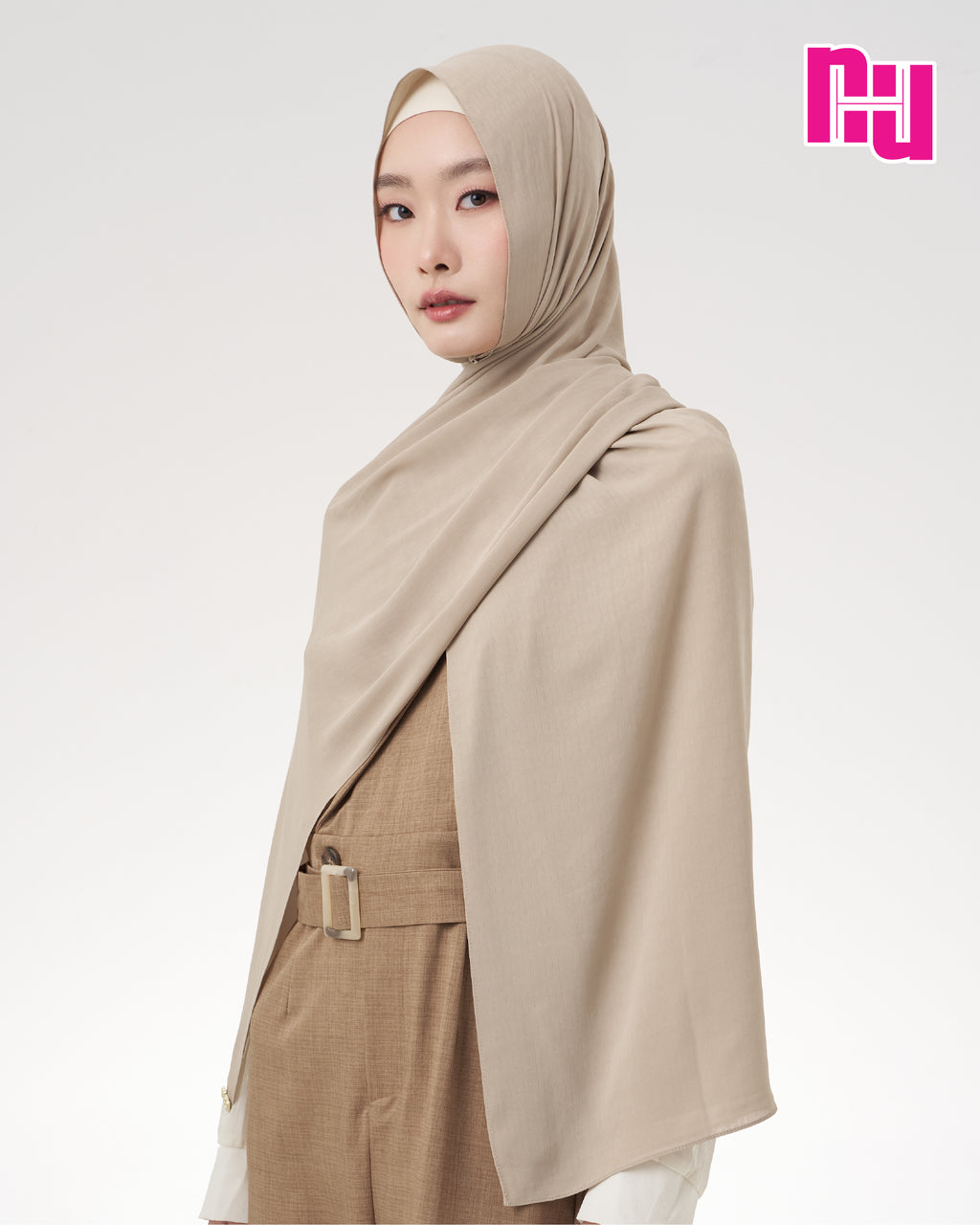 NUH MONOGRAM NOOR Long Hijab Scarf for Women Muslim – ผ้าพันแบบยาว