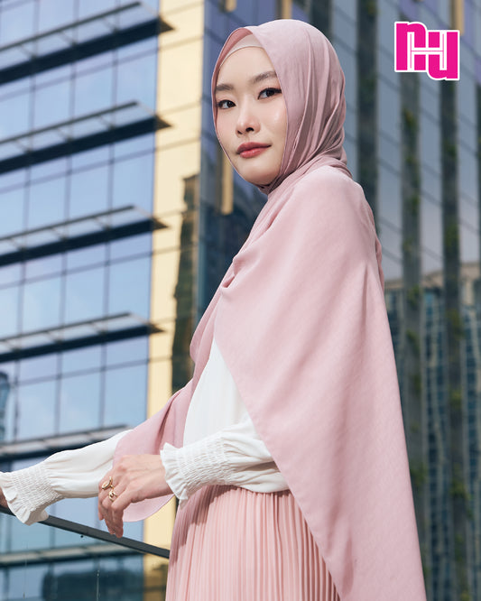 NUH MONOGRAM NOOR Long Hijab Scarf for Muslim Women – Long hijab scarf