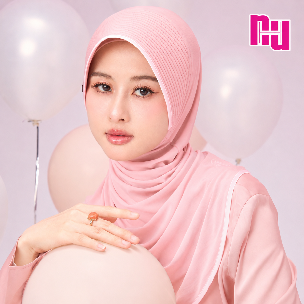 NUH CLASSIC Instant Hijab – Straight Sponge Style