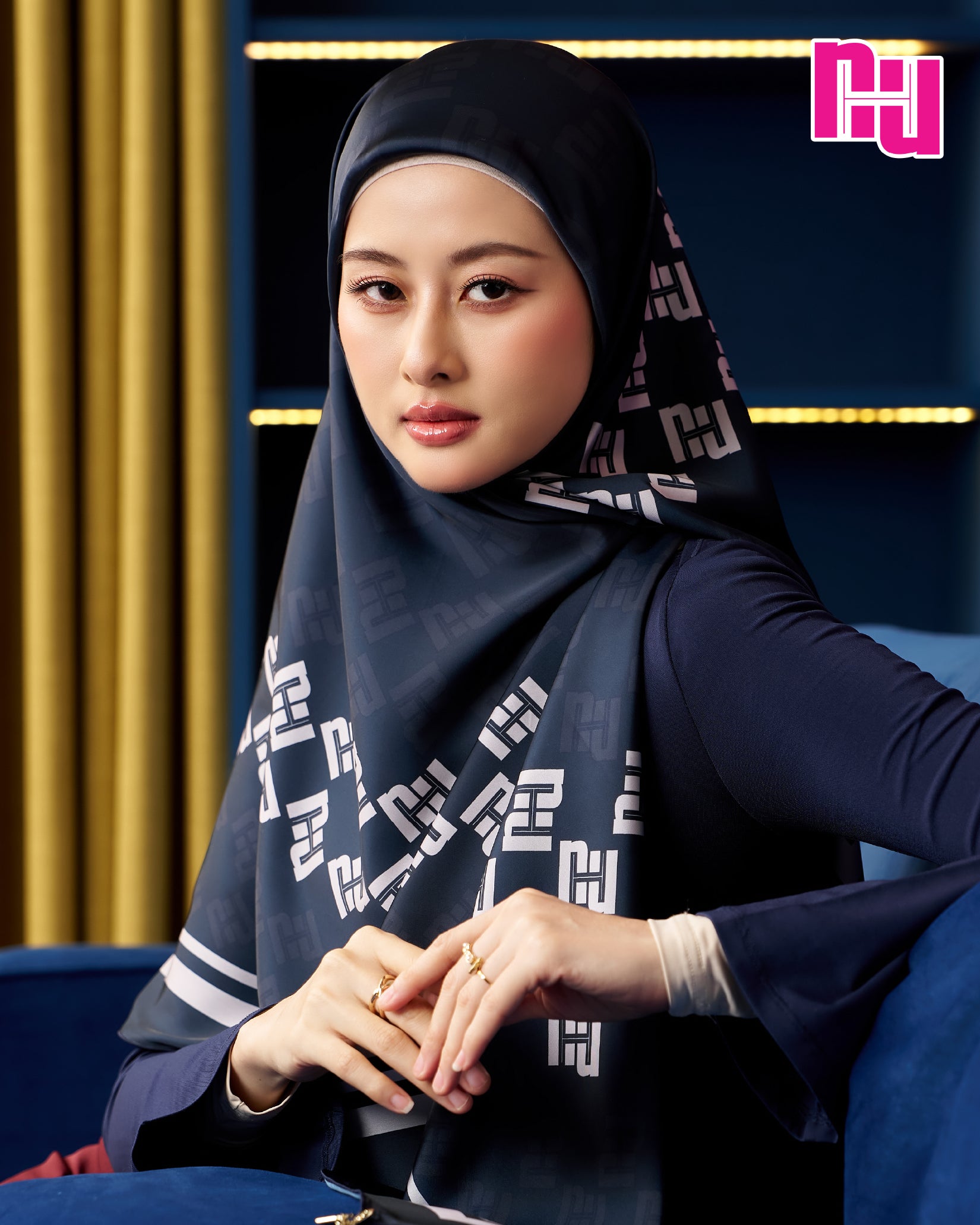 NUH ICON III Square Hijab Scarf for Muslim Women – Triangular Hijab Scarf