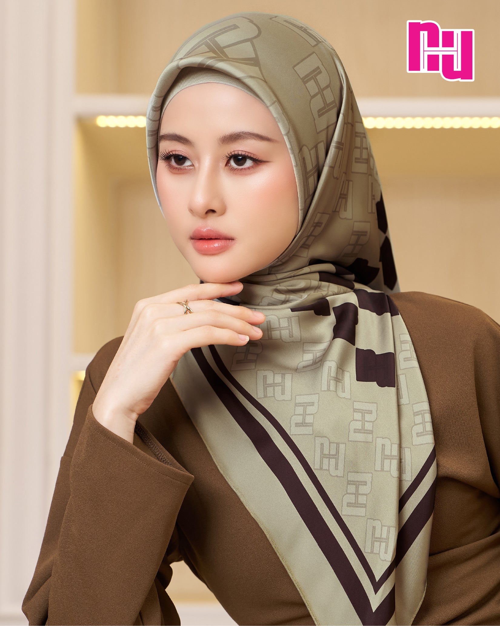 NUH ICON III Square Hijab Scarf for Muslim Women – Triangular Hijab Scarf