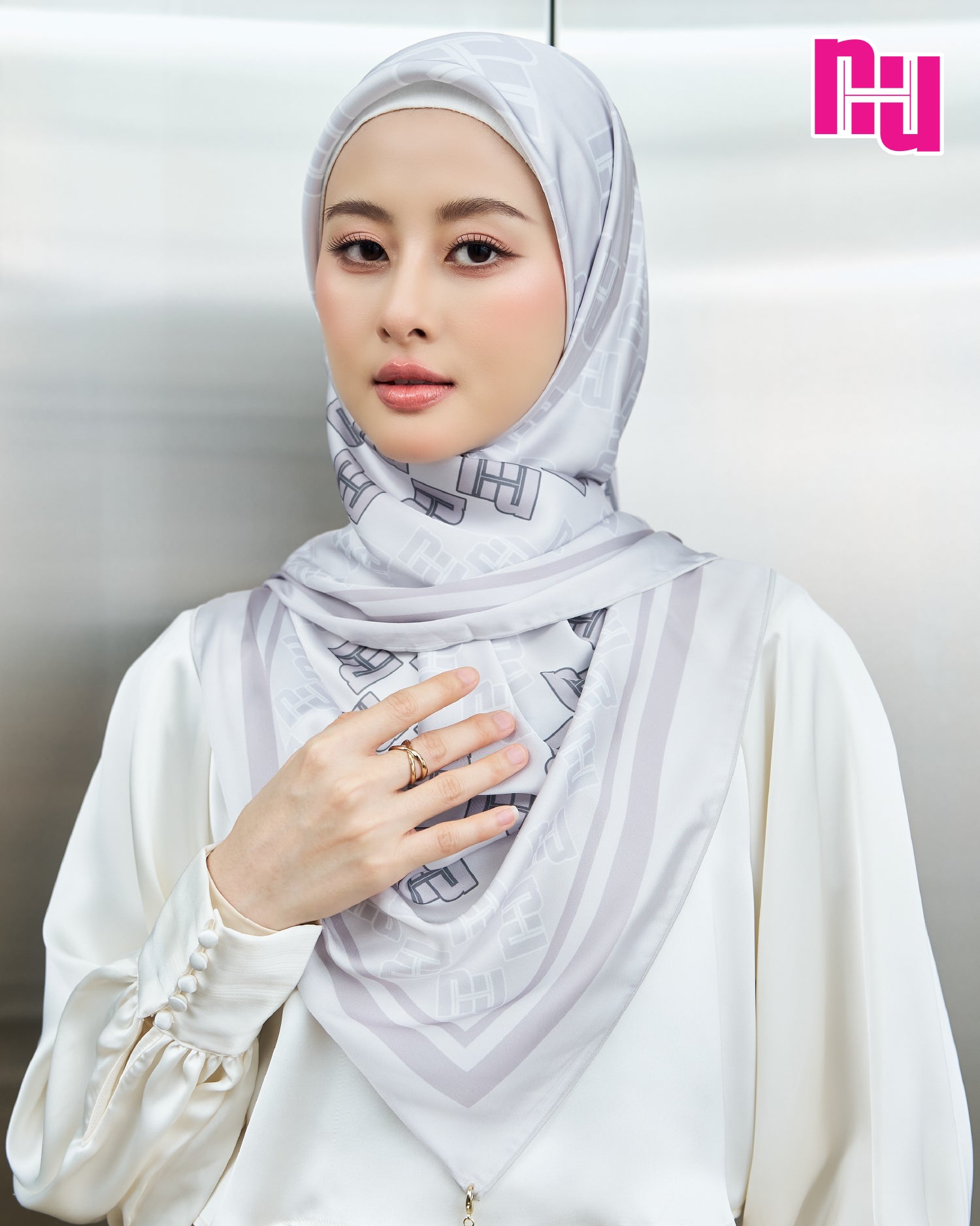 NUH ICON III Square Hijab Scarf for Muslim Women – Triangular Hijab Scarf