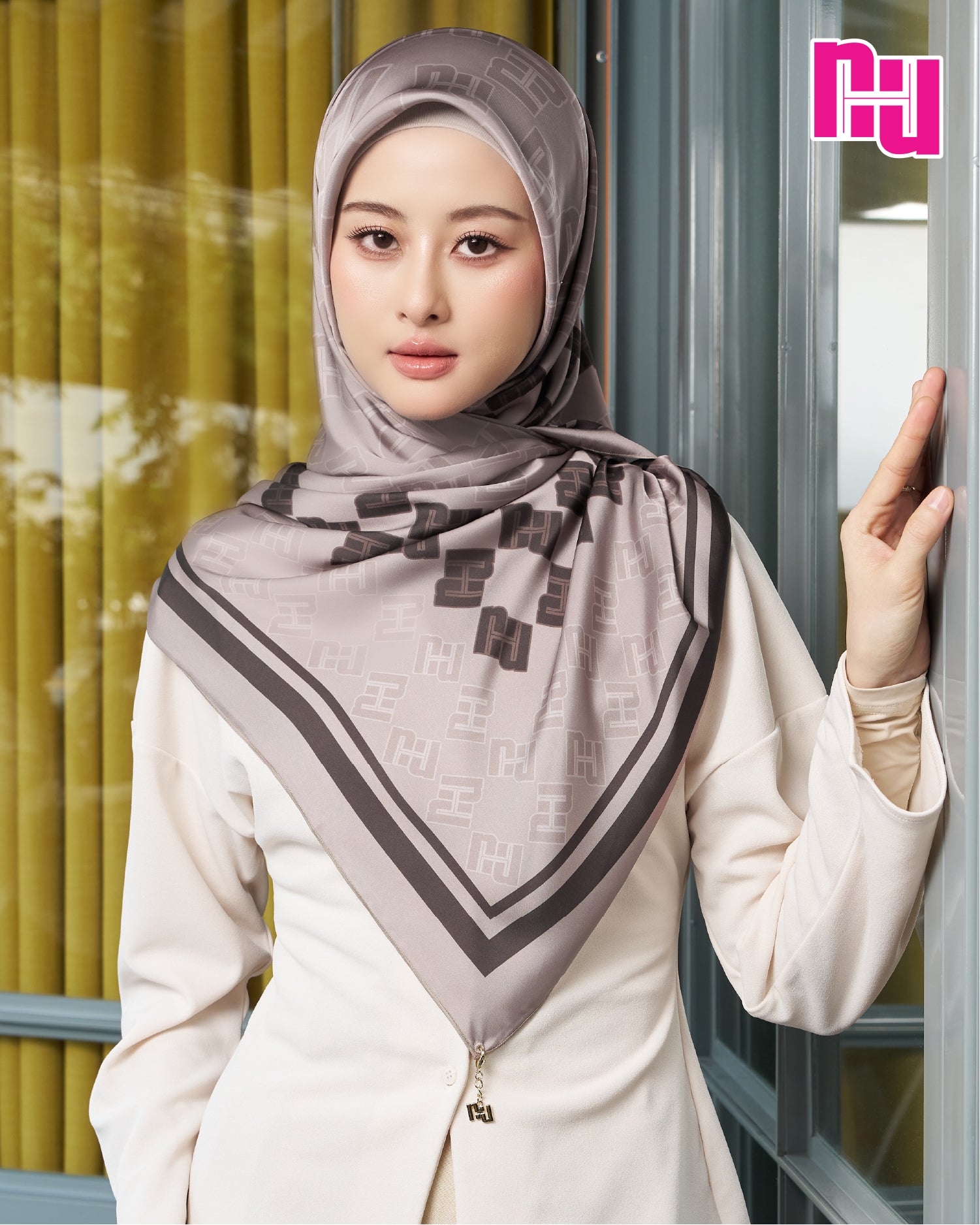 NUH ICON III Square Hijab Scarf for Muslim Women – Triangular Hijab Scarf