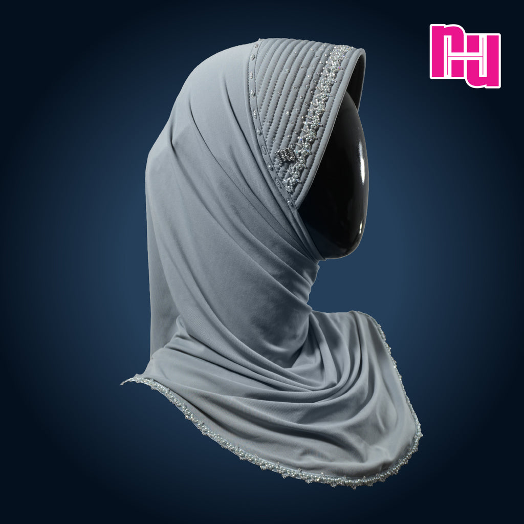 NUH CLASSIC CRYSTAL PREMIUM EDITION I - Instant Hijab with Crystal Bead Embellishments