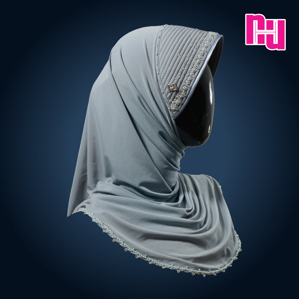 NUH CLASSIC CRYSTAL PREMIUM EDITION I - Instant Hijab with Crystal Bead Embellishments