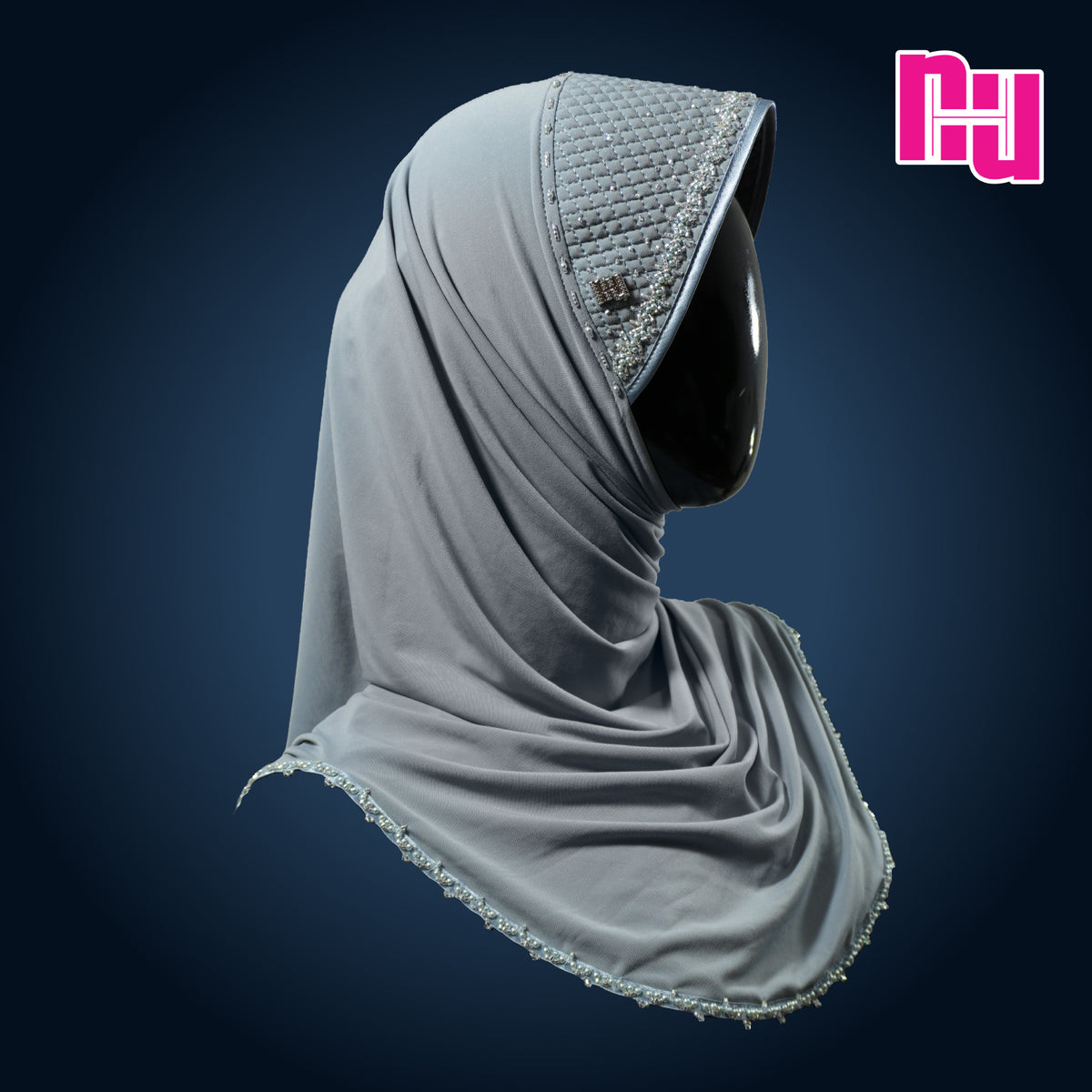 NUH CLASSIC CRYSTAL PREMIUM EDITION I - Instant Hijab with Crystal Bead Embellishments