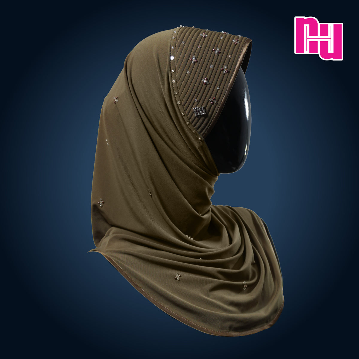 NUH CLASSIC CRYSTAL PREMIUM EDITION IV - Ready-to-wear hijab embellished with crystal pearls