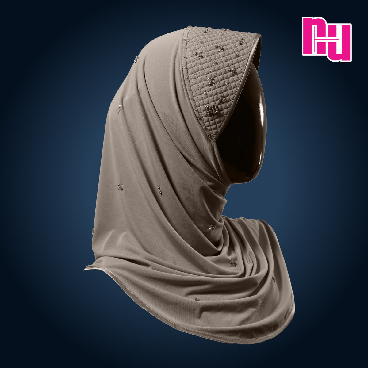 NUH CLASSIC CRYSTAL PREMIUM EDITION IV - Ready-to-wear hijab embellished with crystal pearls