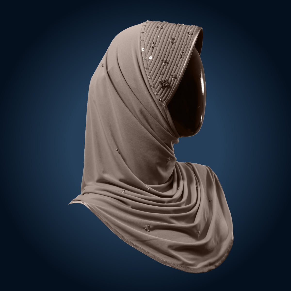 NUH CLASSIC CRYSTAL PREMIUM EDITION IV - Ready-to-wear hijab embellished with crystal pearls