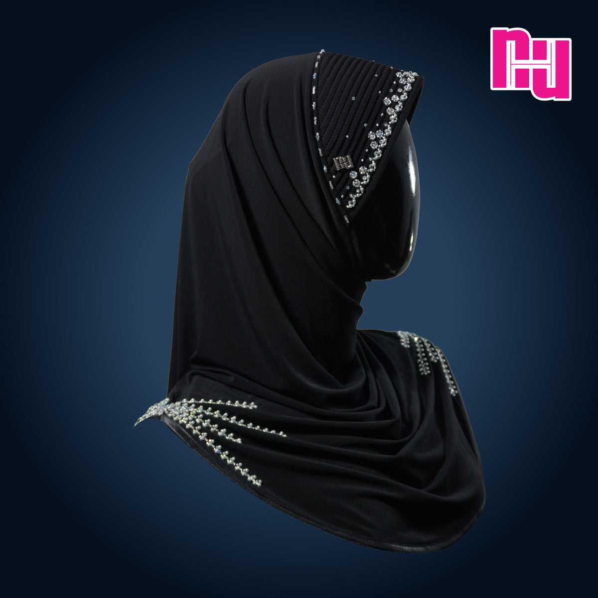 NUH CLASSIC CRYSTAL PREMIUM EDITION II - Instant Pearl Crystal Embellished Hijab
