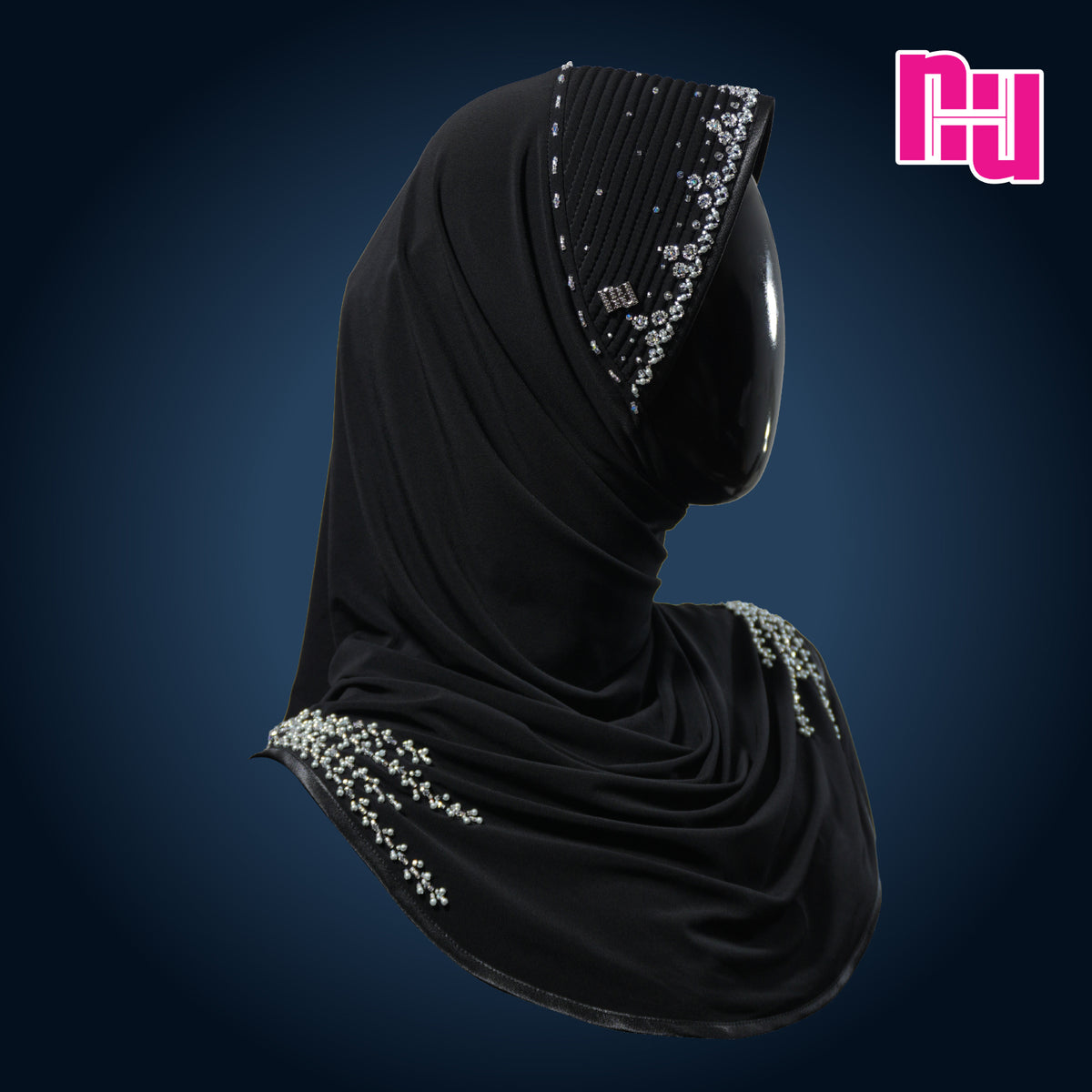 NUH CLASSIC CRYSTAL PREMIUM EDITION II - Instant Pearl Crystal Embellished Hijab