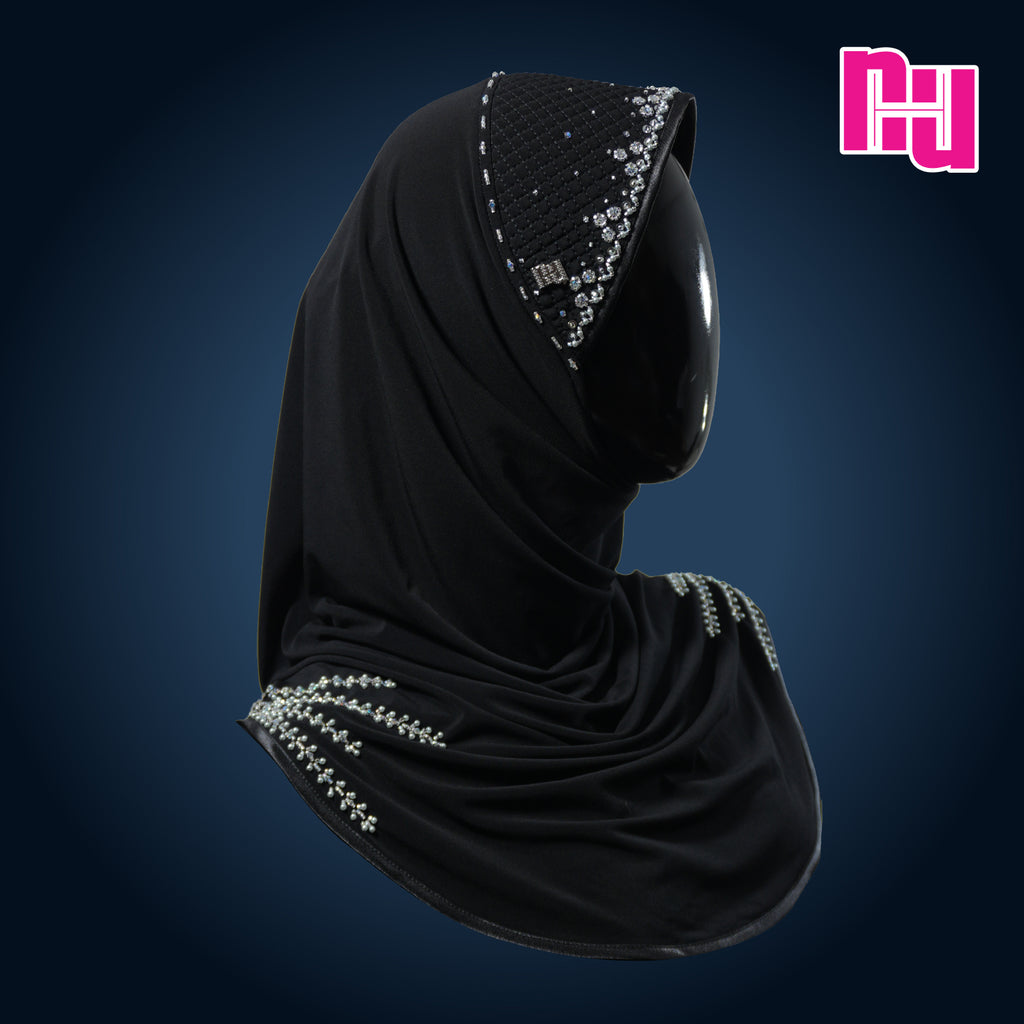 NUH CLASSIC CRYSTAL PREMIUM EDITION II - Instant Pearl Crystal Embellished Hijab