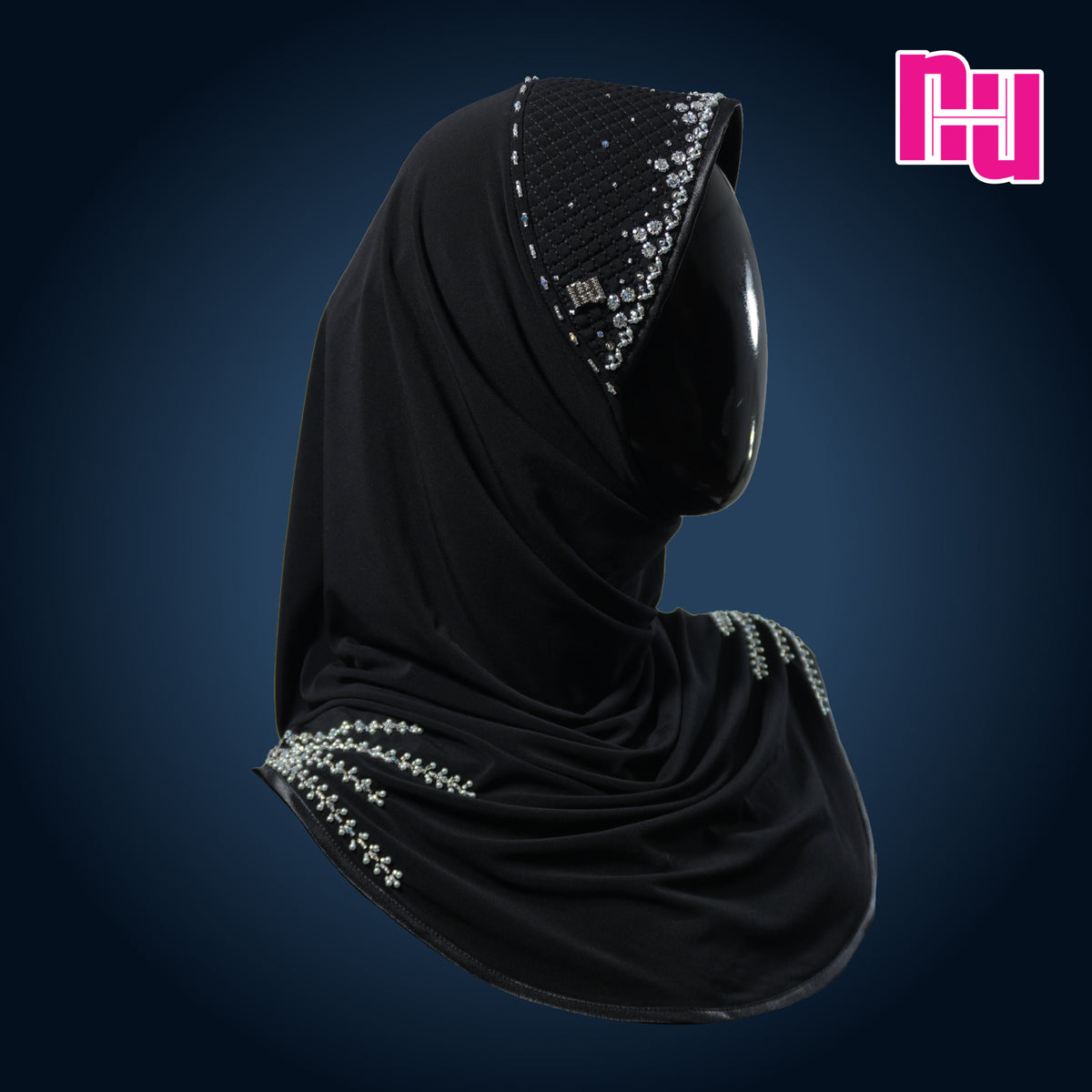NUH CLASSIC CRYSTAL PREMIUM EDITION II - Instant Pearl Crystal Embellished Hijab