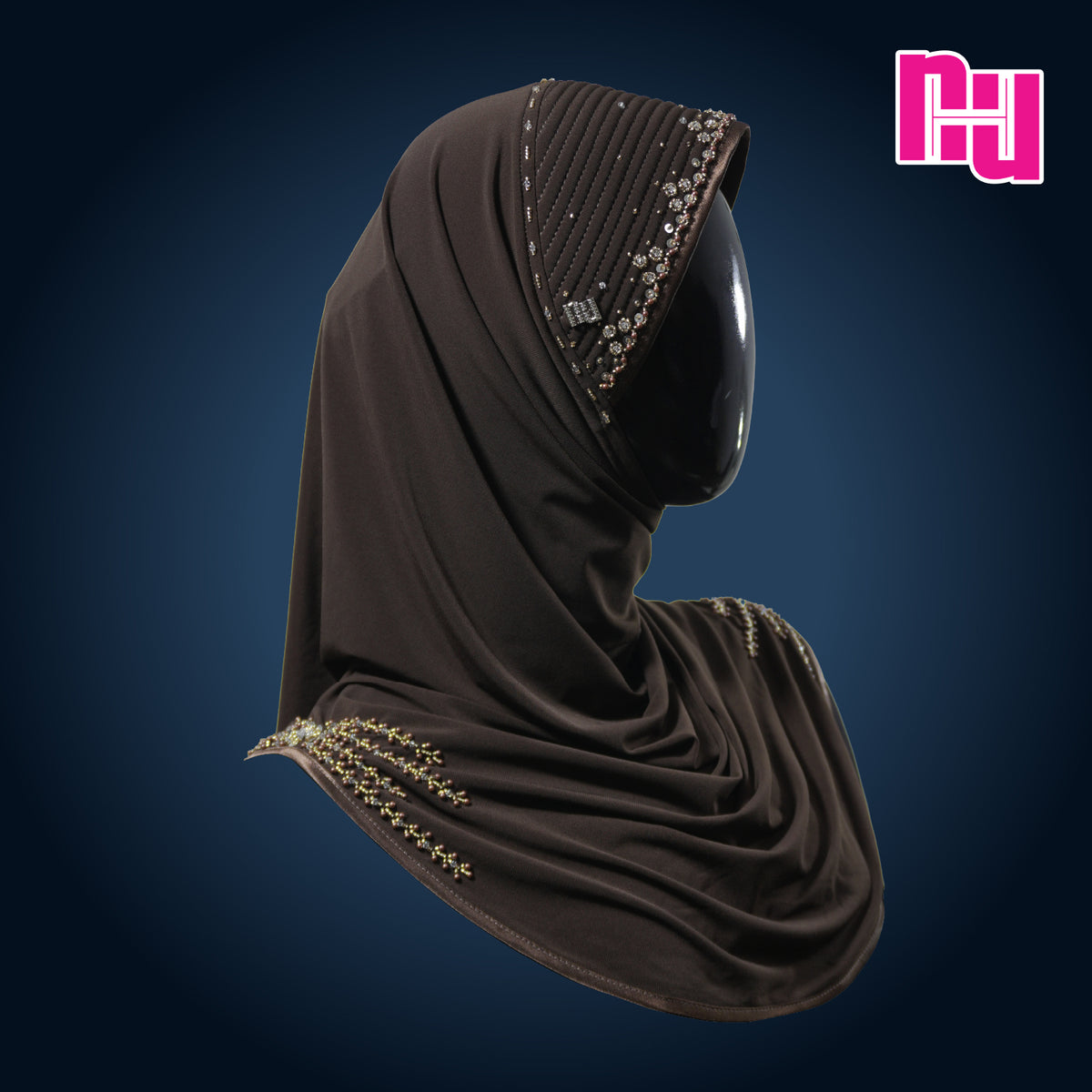 NUH CLASSIC CRYSTAL PREMIUM EDITION II - Instant Pearl Crystal Embellished Hijab