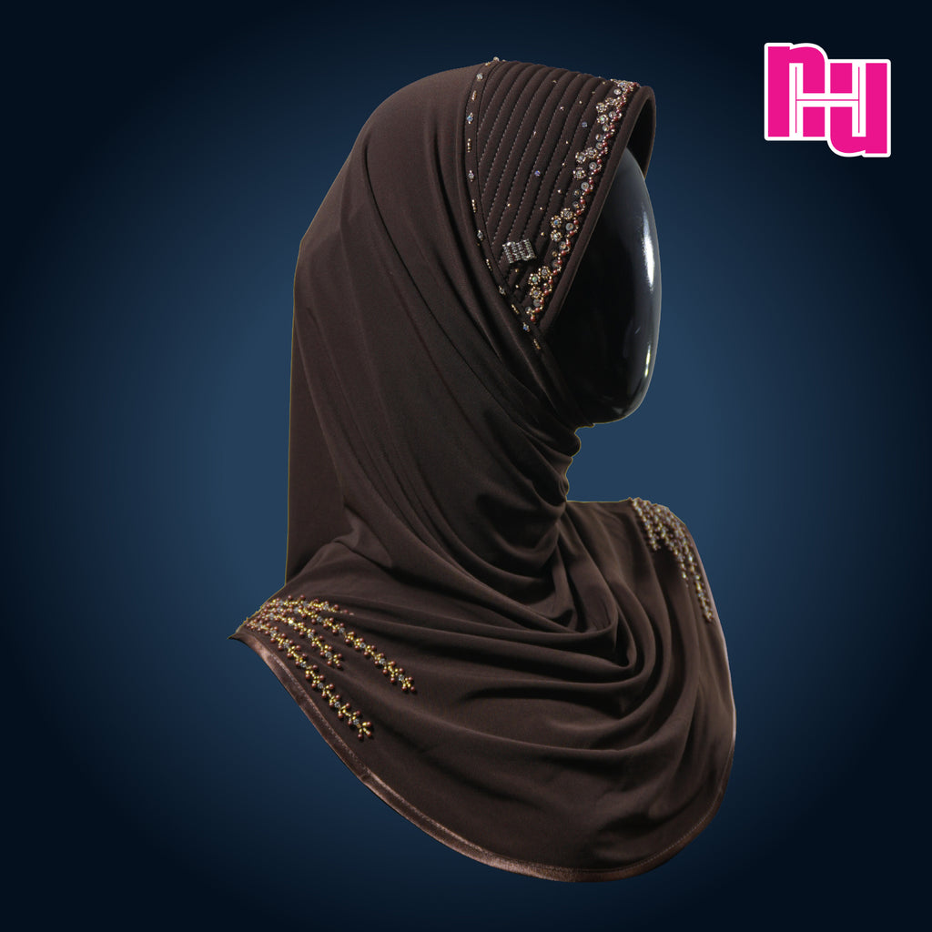 NUH CLASSIC CRYSTAL PREMIUM EDITION II - Instant Pearl Crystal Embellished Hijab