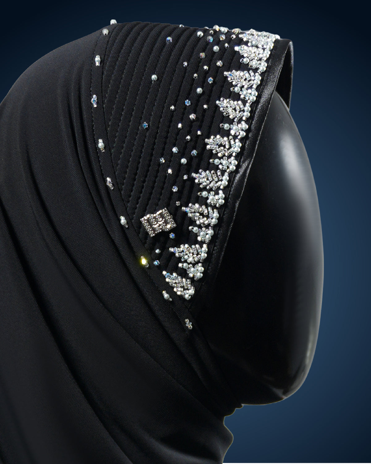 NUH CLASSIC CRYSTAL PREMIUM EDITION V - Ready-to-wear hijab embellished with crystal pearls