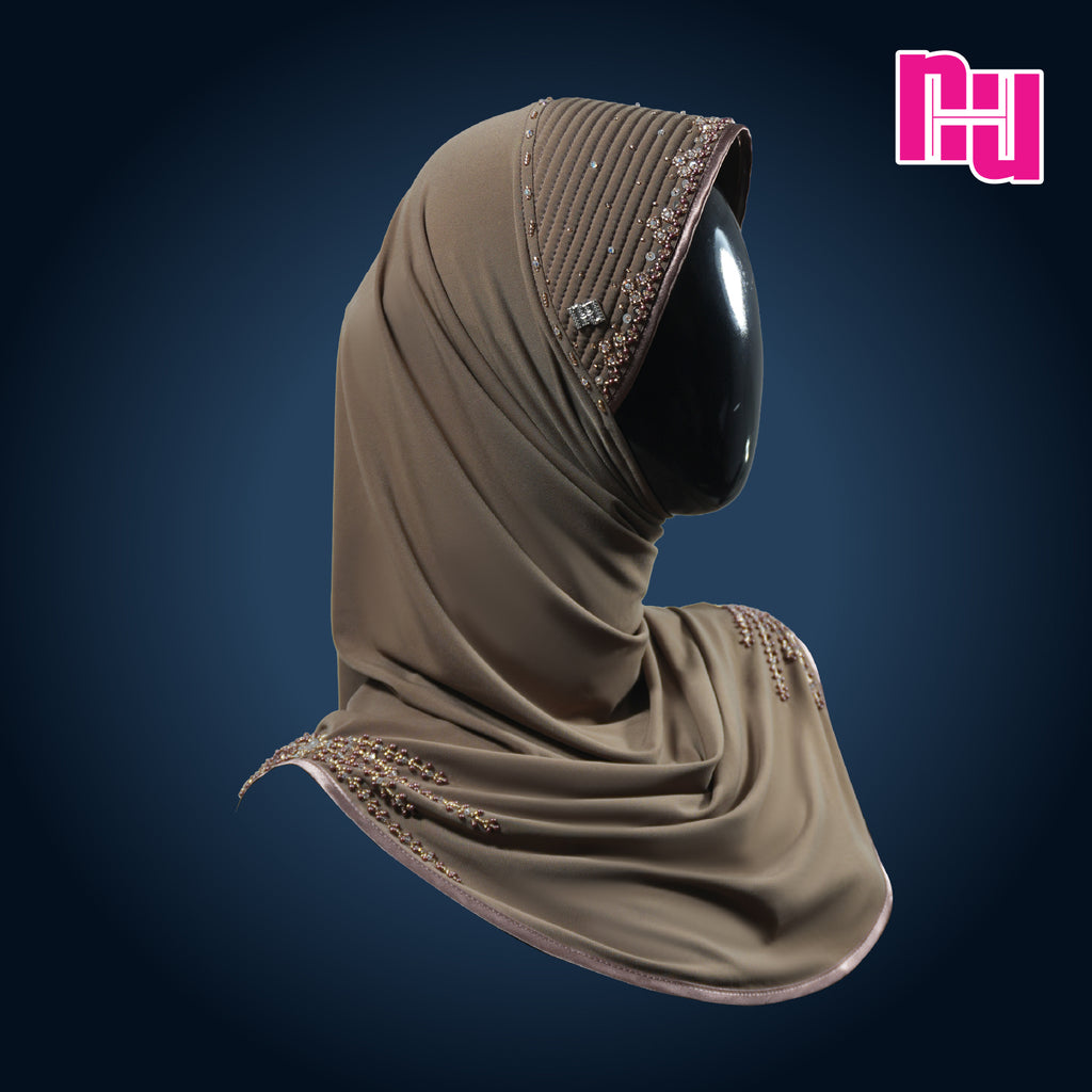 NUH CLASSIC CRYSTAL PREMIUM EDITION II - Instant Pearl Crystal Embellished Hijab