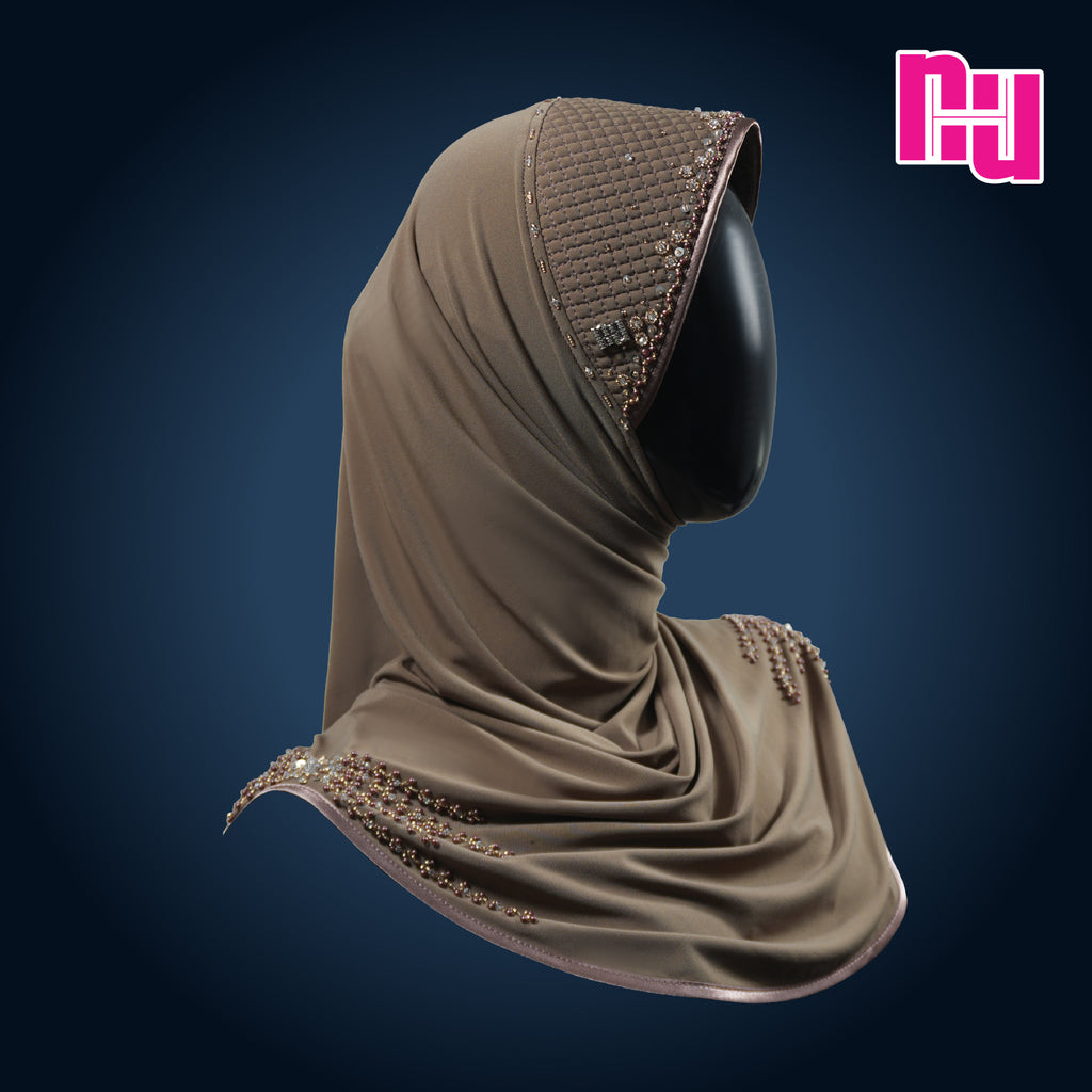 NUH CLASSIC CRYSTAL PREMIUM EDITION II - Instant Pearl Crystal Embellished Hijab
