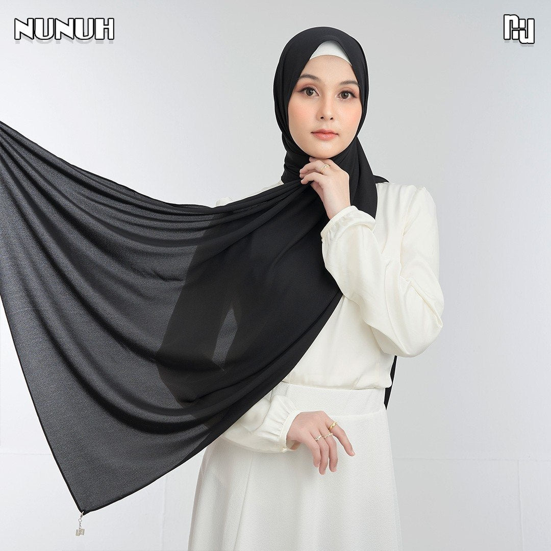NUH NOOR Hijab Scarf for Muslim Women – Long, Solid Color Scarf