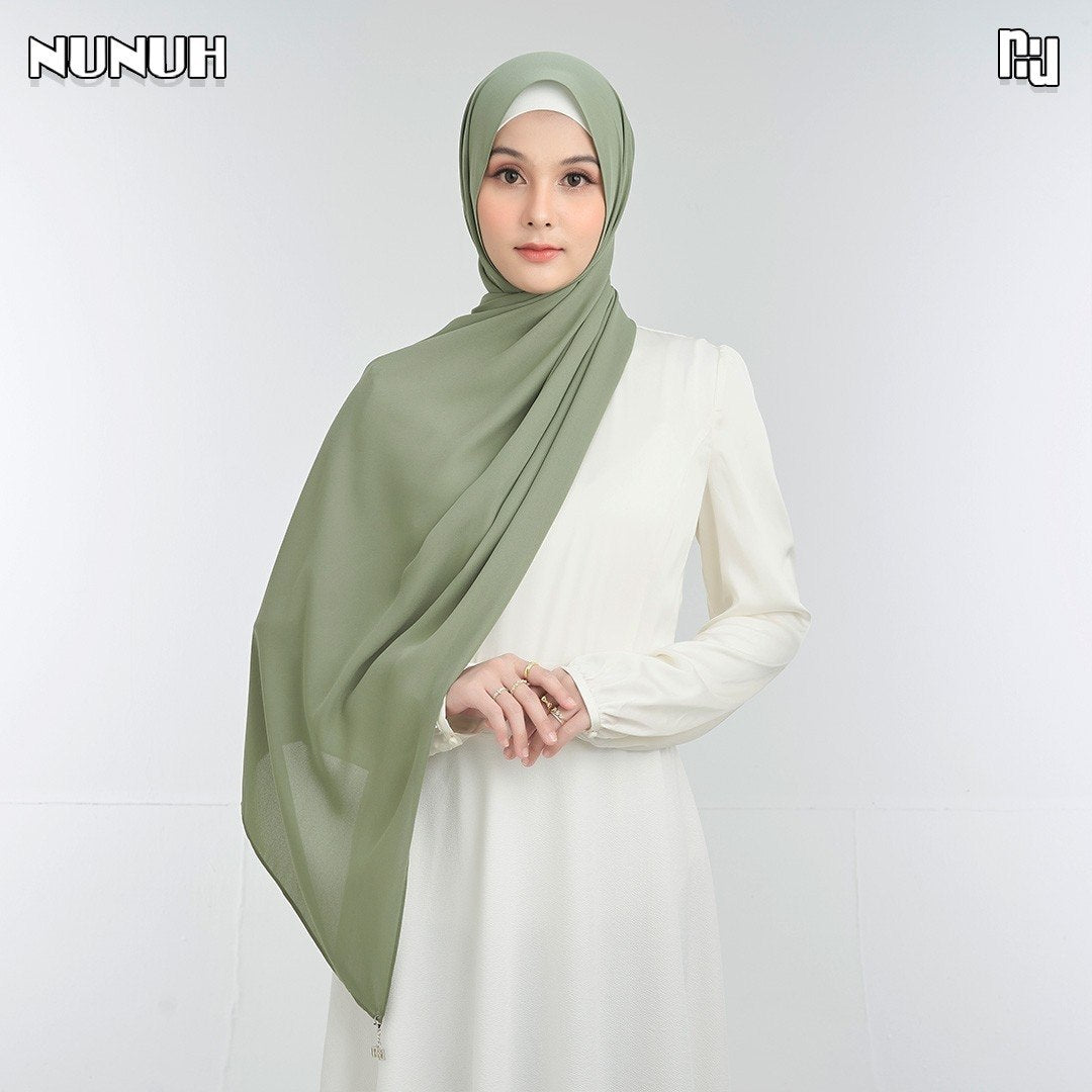 NUH NOOR Hijab Scarf for Muslim Women – Long, Solid Color Scarf
