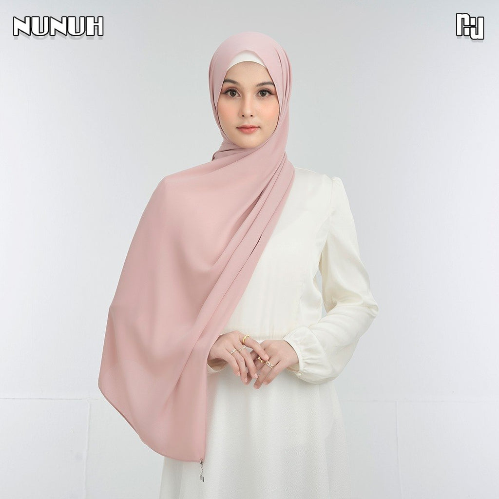 NUH NOOR Hijab Scarf for Women Muslim – ผ้าพันสีพื้นแบบยาว