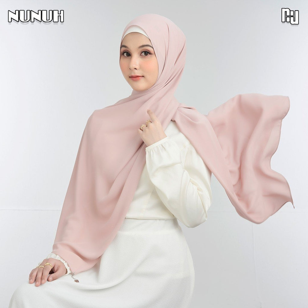 NUH NOOR Hijab Scarf for Women Muslim – ผ้าพันสีพื้นแบบยาว