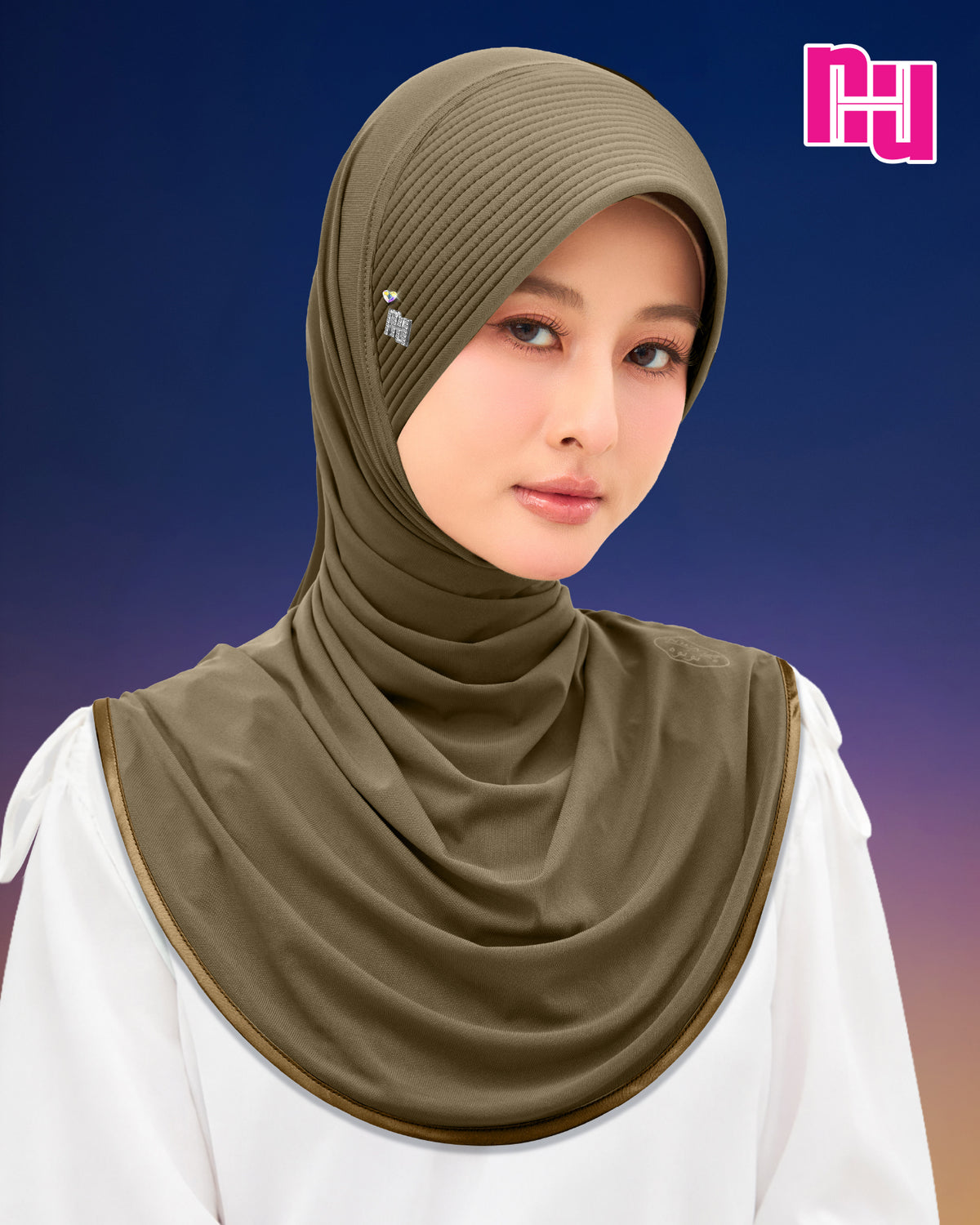 NUH CLASSIC CRYSTAL HEART - ผ้าคลุมสวมสำเร็จ