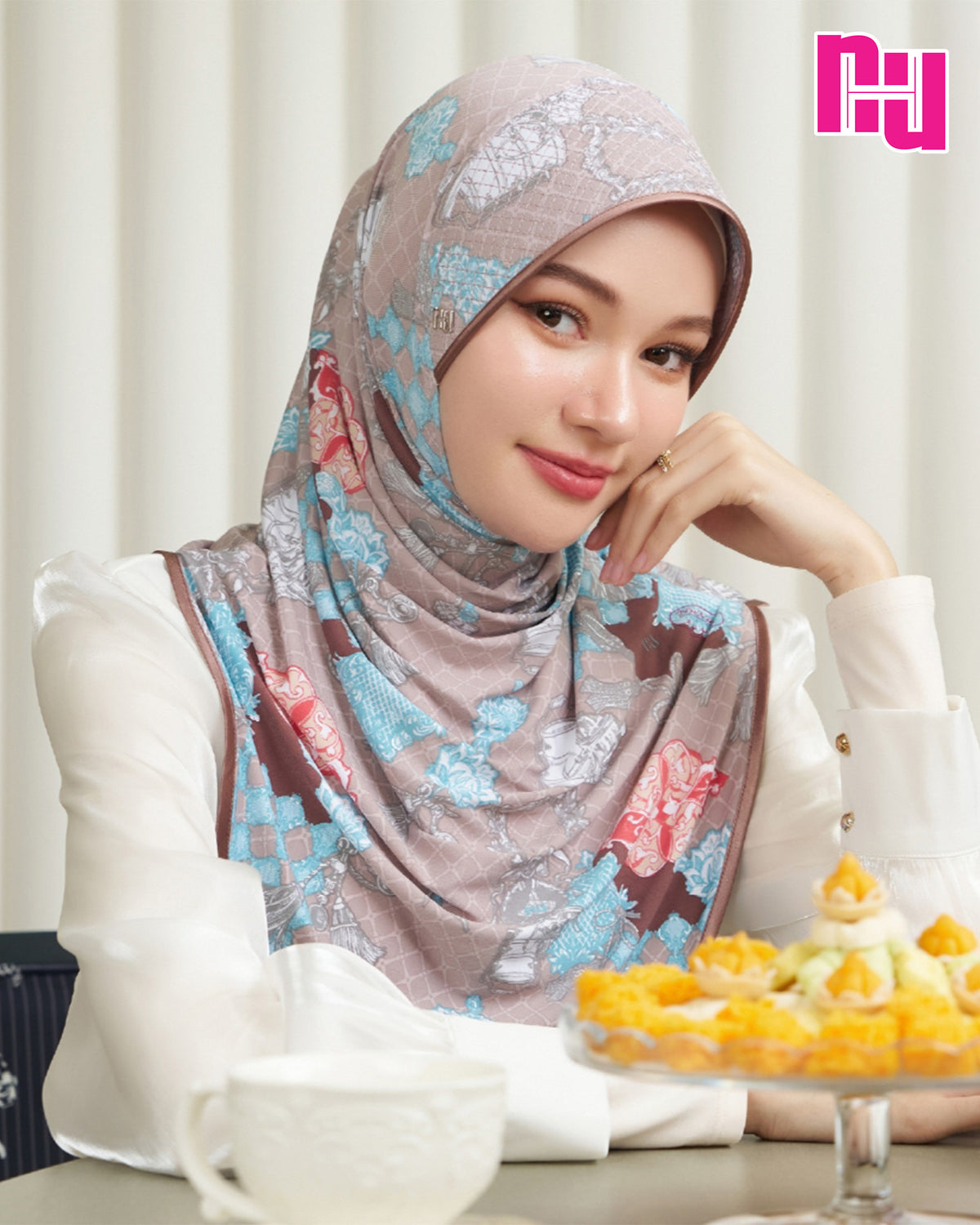 NUH RAYA Ready-to-wear Cover-Up – Square Stretchy Head Shape